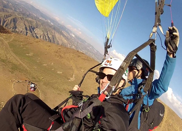 un selfie en el aire